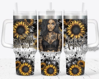 40oz tumbler wrap sugar skull girl  , Sublimation design templates, 40oz png Digital download. Clip art download, tumbler with handle