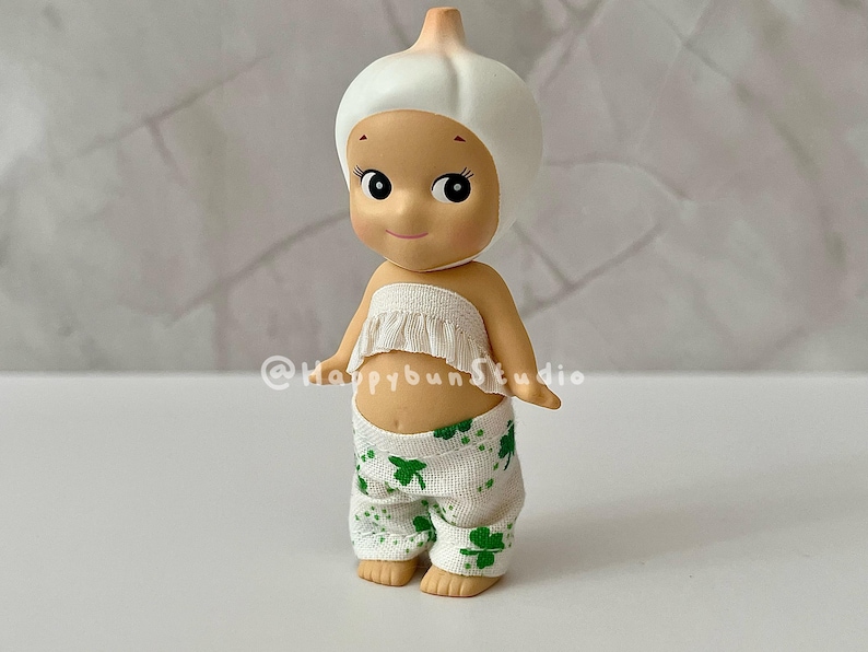 Pants outfit for Sonny Angel | Clothing | Doll Figurine Collectible | Sonny Angel Smiski Clothing | Ruffled Skirt | Bottoms and Top image 1