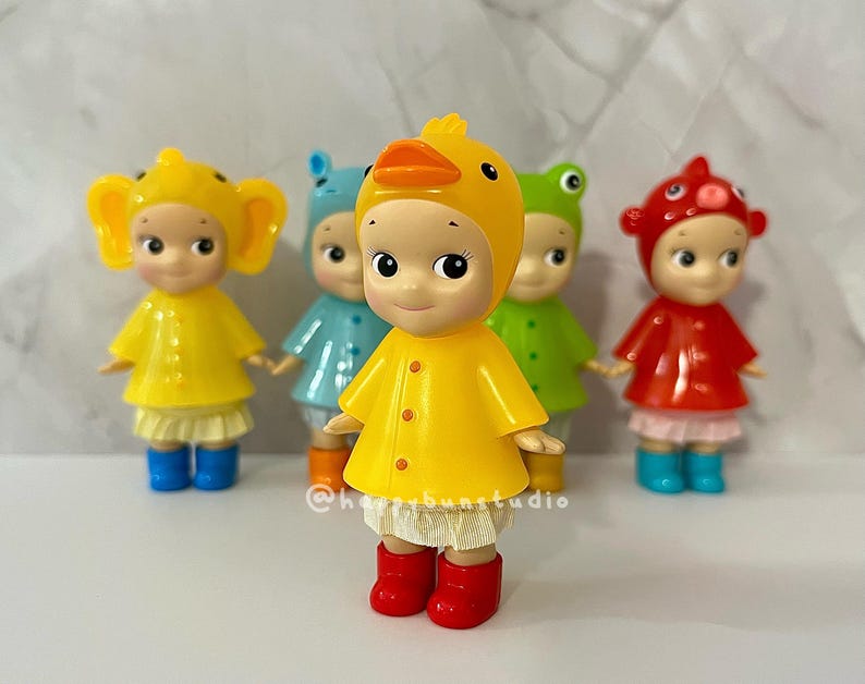 Skirts for Sonny Angel Raincoat Series | Clothing | Doll Figurine Collectible | Sonny Angel Smiski Clothing | Ruffled Skirt | Bottoms only Cream