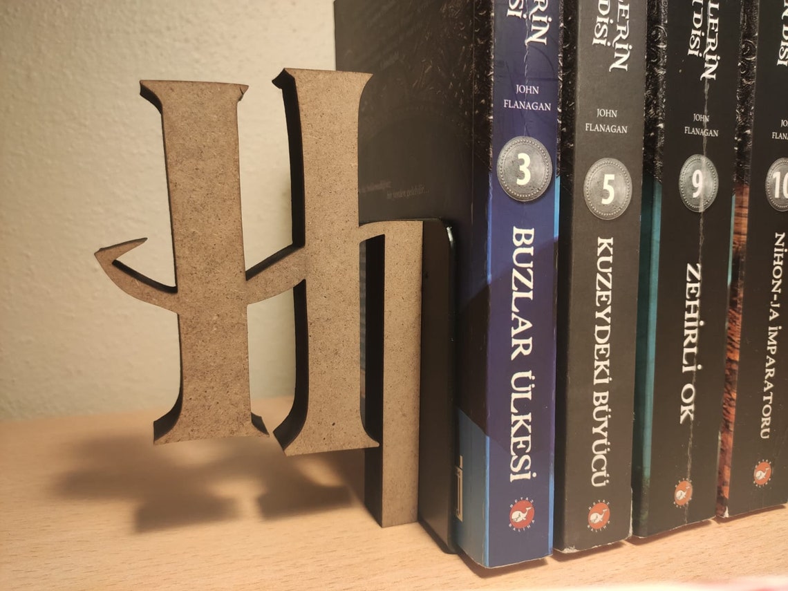 Harry potter bookends Wooden bookends Metal bookends Etsy