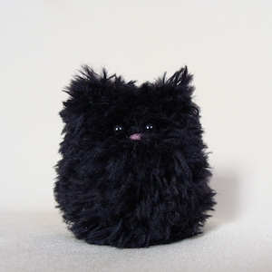 Black cat plush toy, worry pet mini, stress ball fidget toy, anxiety plush cat, fidget toy desk buddy, Thank you gift, best friend gifts