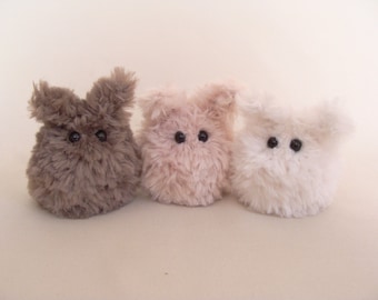 Worry pet mini, Anxiety stuffed animal, Stress ball  fluffy bunny, Crochet anxiety ball, Squishy fidget ball Fidget toy, Pocket Pets