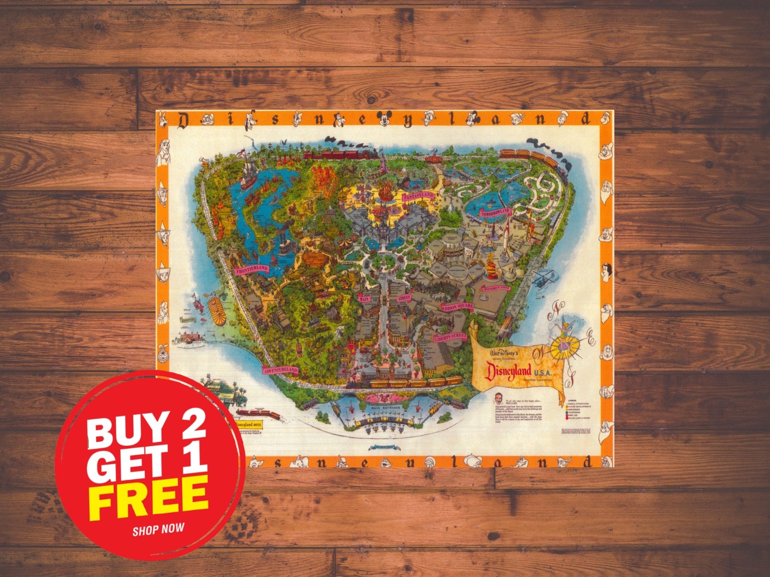 Disneyland Wall Map