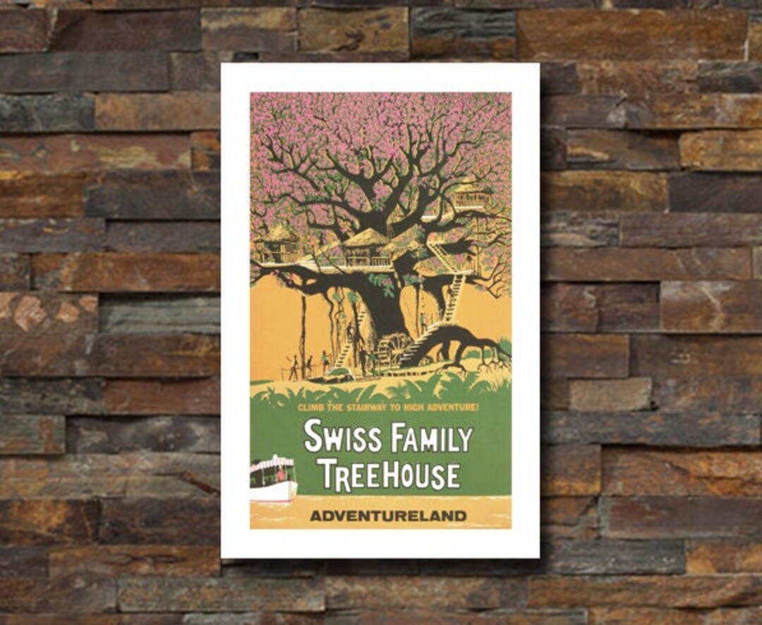 PP029 Disney Adventureland Swiss Family Treehouse Poster - Etsy