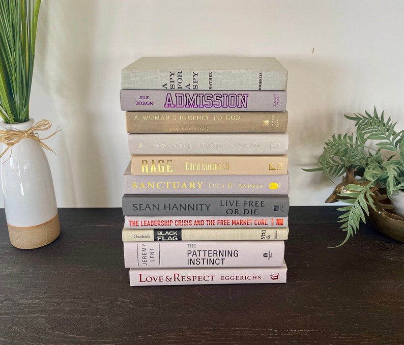 Modern Gray Decorative Books for Display Bulk Bundle Books Used Books