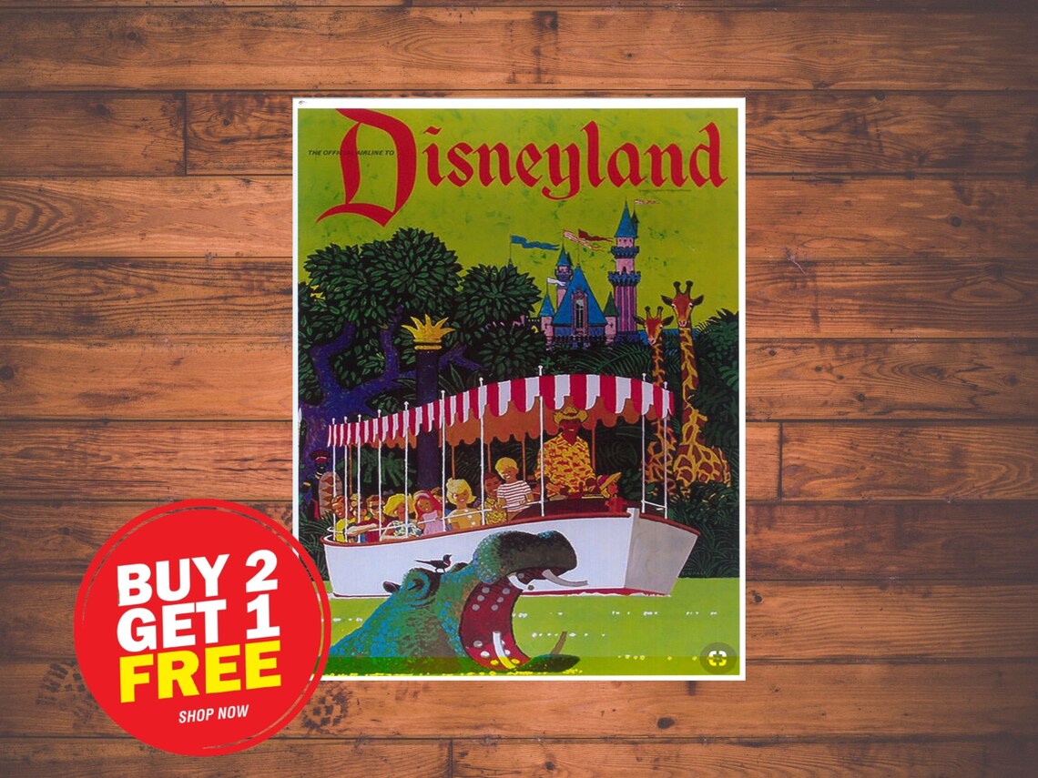 Disney Vintage Jungle Cruise Ride Poster 0376Disney World | Etsy