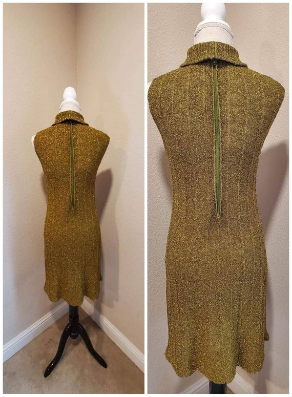 As is*wounded Vintage 60s kimberly olive green sl… - image 8