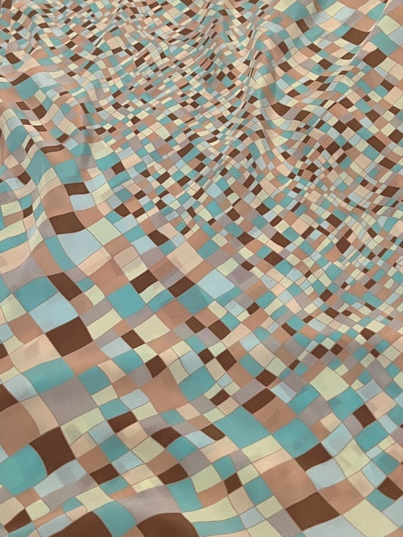 Medium Y2K 2000 geometric Strappy slip dress past… - image 6
