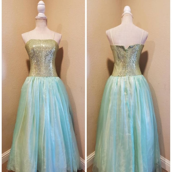 Seafoam Green Gown Etsy