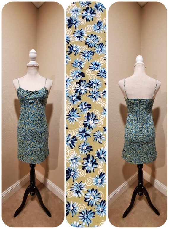 Exit Vintage 90s 1990s deadstock floral sun dress… - image 1