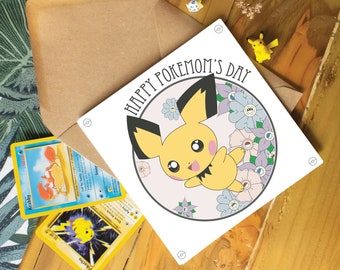 Custom Pokemon Mother's Day Card | Real Game Cart - Etsy