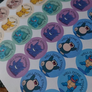 Stickers Poke Well Done personnalisés - Feuille d'autocollants motivants pour enfants, respectueux de l'environnement, recyclés, biodégradables, compostables