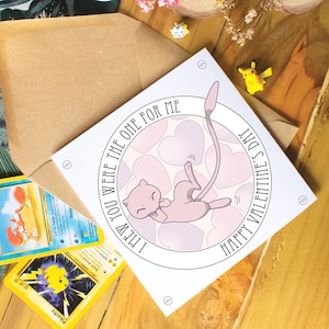 Vous étiez fait pour moi ! Carte d'anniversaire Mew, carte de voeux, carte d'anniversaire, cartes ringard