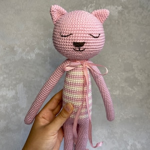 Crochet cat. Handmade cat. Newborn gift.