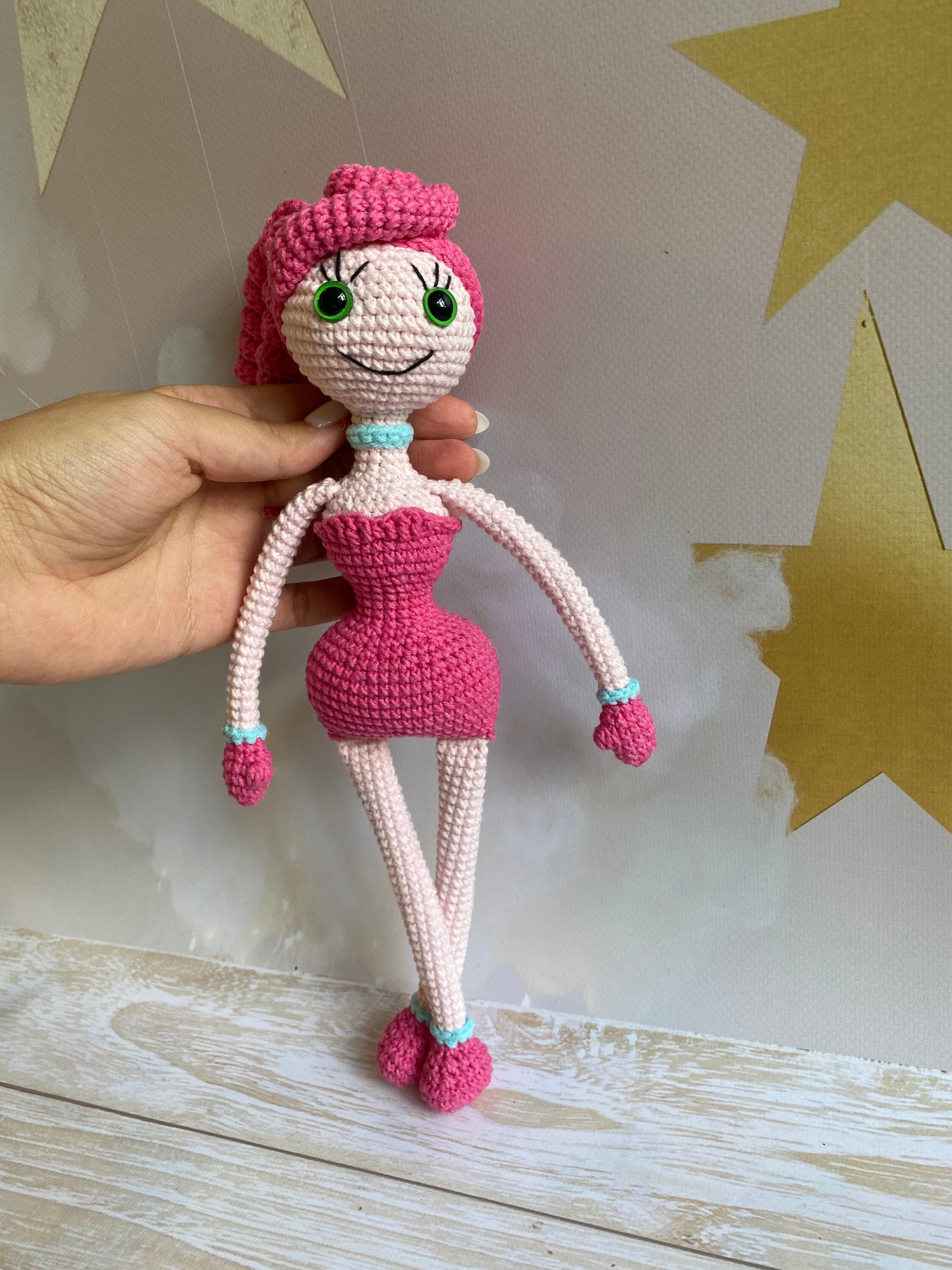 Crochet Mommy Long Legs Amigurumi Finished Doll Poppy 