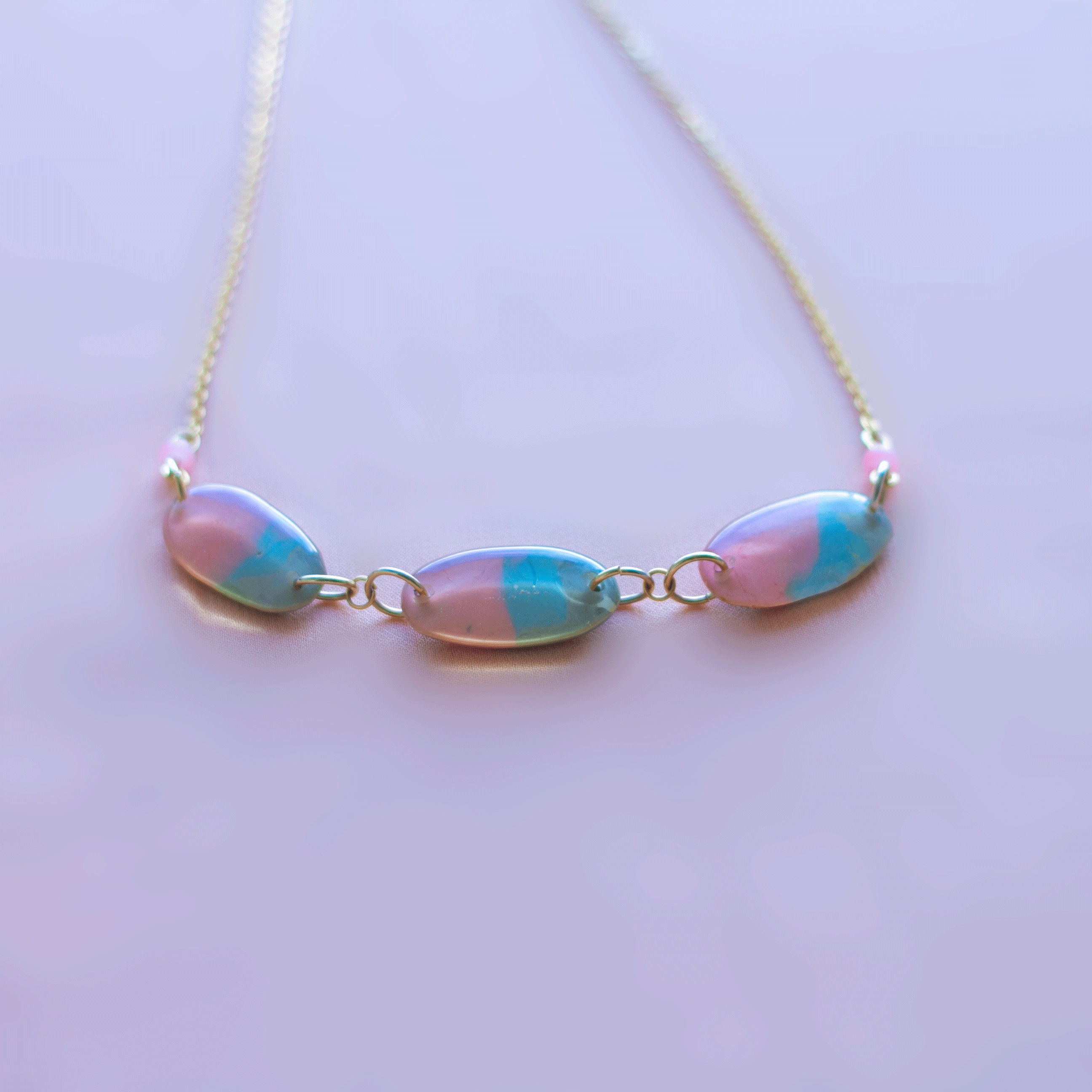 Epoxy resin necklace Handmade Etsy