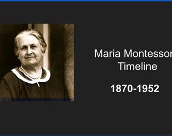 Maria Montessori Biography - Timeline Slides - History - Birthday Celebration