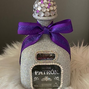 Silver and Purple Glam Bottle (Empty)