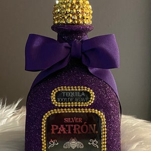 Purple and Gold Glam Bottle (Empty)