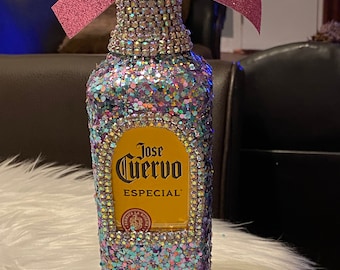 Glamoriserad blingflaska (tom)