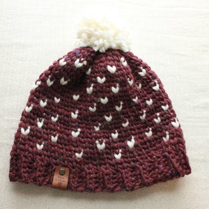The Fair Isle Winter Beanie - Ready to Ship - Adult Unisex - Handmade -Merino Wool