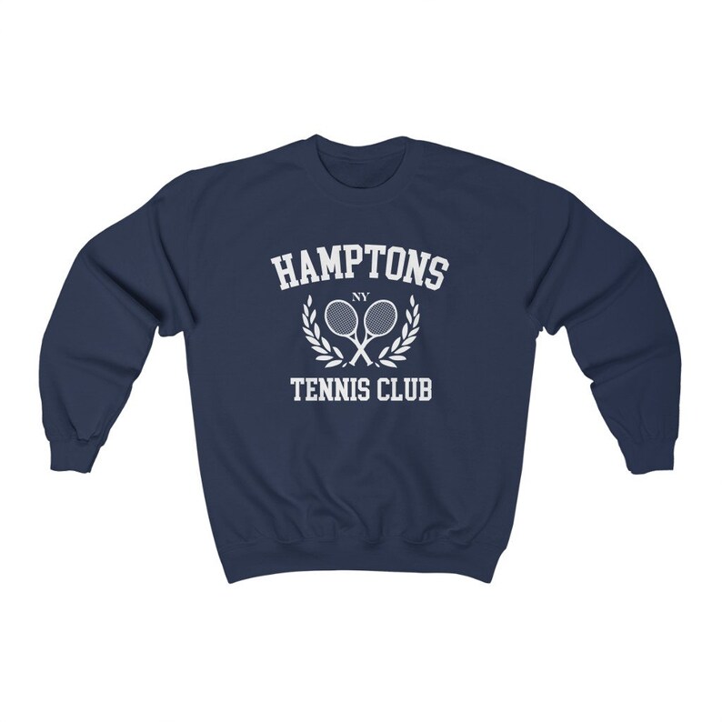 Hamptons Tennis Club Sweatshirt New York East Hampton Etsy