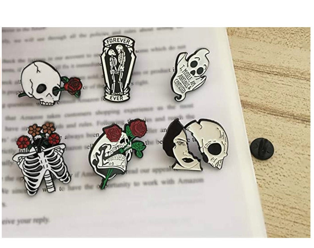 Gothic Pin, Witch Pin, Horror Set - Halloween Witch Goth Enamel Pins …