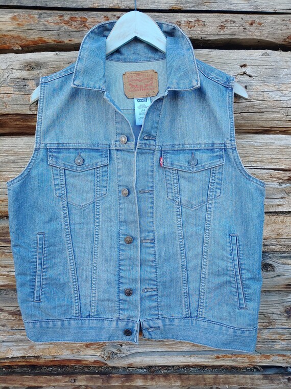 Denim \u0026 Wool Vest Denim Vest Jean Vest 