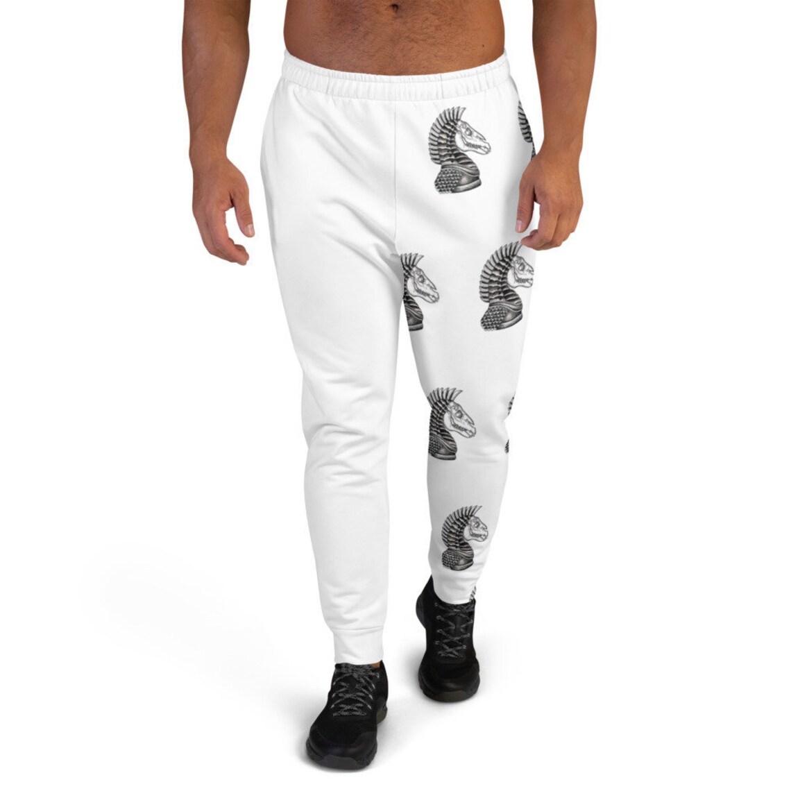 White Tracksuit Pants with Horse Print Etsy