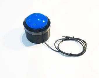 Ultieme grote USB-knop - Blauw + 1m USB
