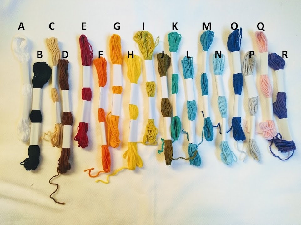 Rainbow Colors Hand Embroidery Floss, DMC 6-stranded Cotton Embroidery  Thread, Crossstitch Beginner Supply Set 