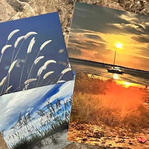 Ansichtkaarten met enveloppen, fotografische ansichtkaarten, blanco ansichtkaarten, ansichtkaarten, fotografie, strandtaferelen, zen