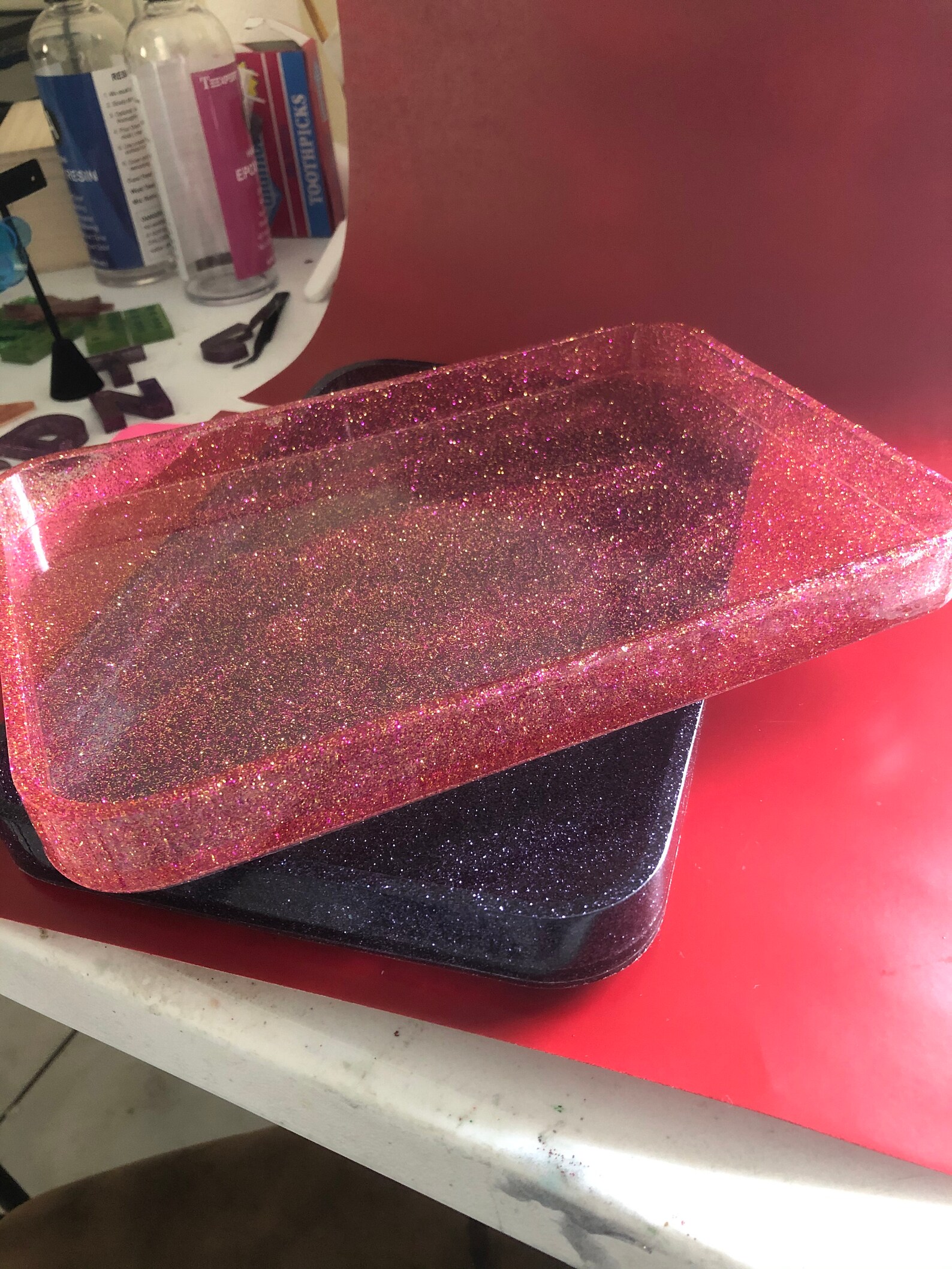 Epoxy Resin Rolling or Storage Tray Etsy