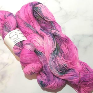 Cotton Candy Unicorn Speckled Yarn: Hand-Dyed Merino Nylon Blend