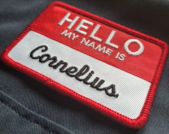 Hello My Name Is Custom Aufnäher für Rucksack, Jacke, Weste oder Hunde Geschirr.