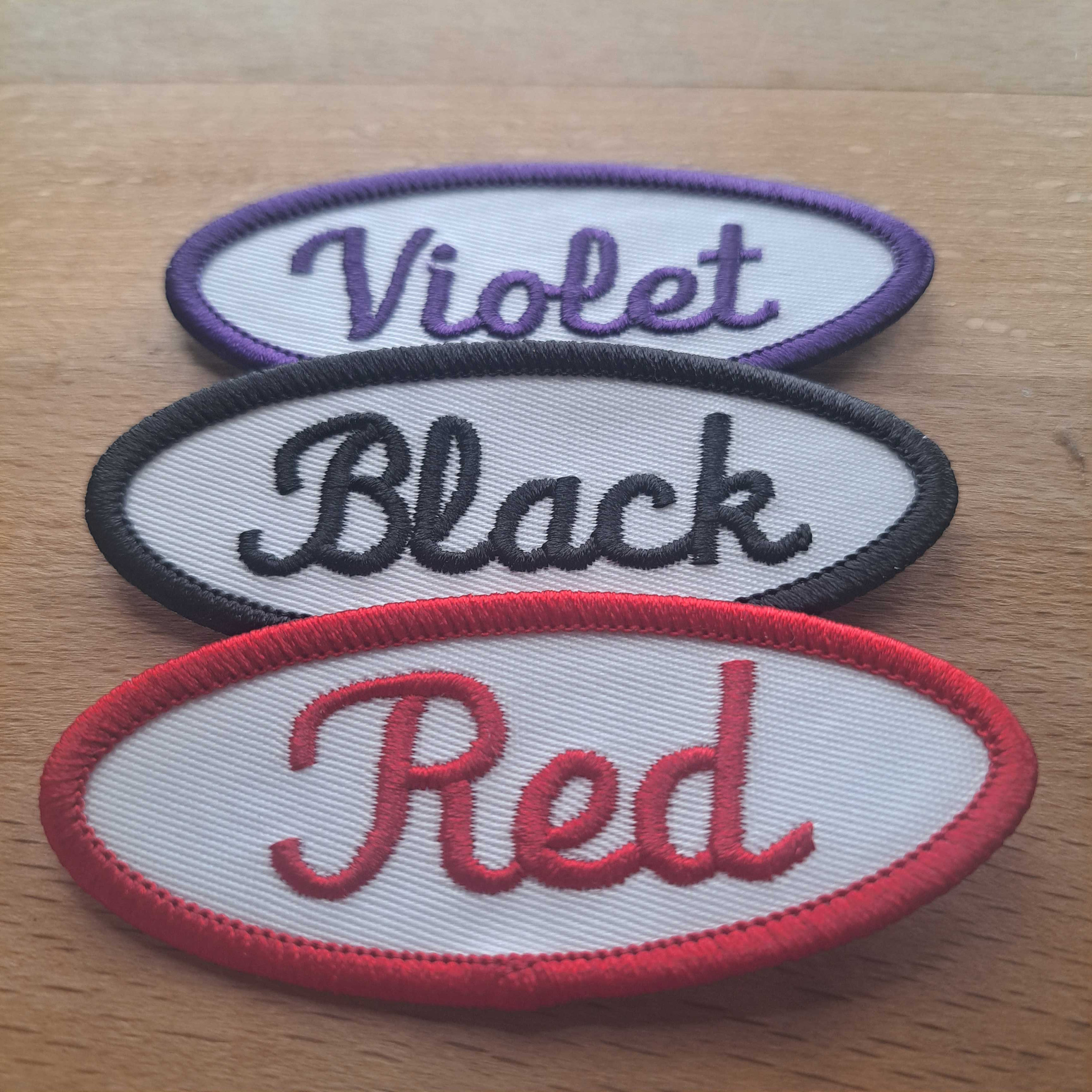 Custom vintage-styled iron-on name tag patch.   For your uniform, shirt, apron, coveralls, backpack, jacket, vest or dog harness