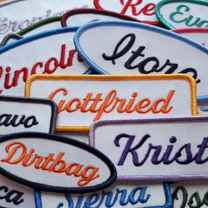 Personalized Embroidered Iron-On Name Patch for Clothing, Luggage, Uniforms, and Pet Accessories