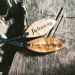 Personalized Keychain, Pendant, Name, Message, Personalized, Solid Wood, Olive Wood
