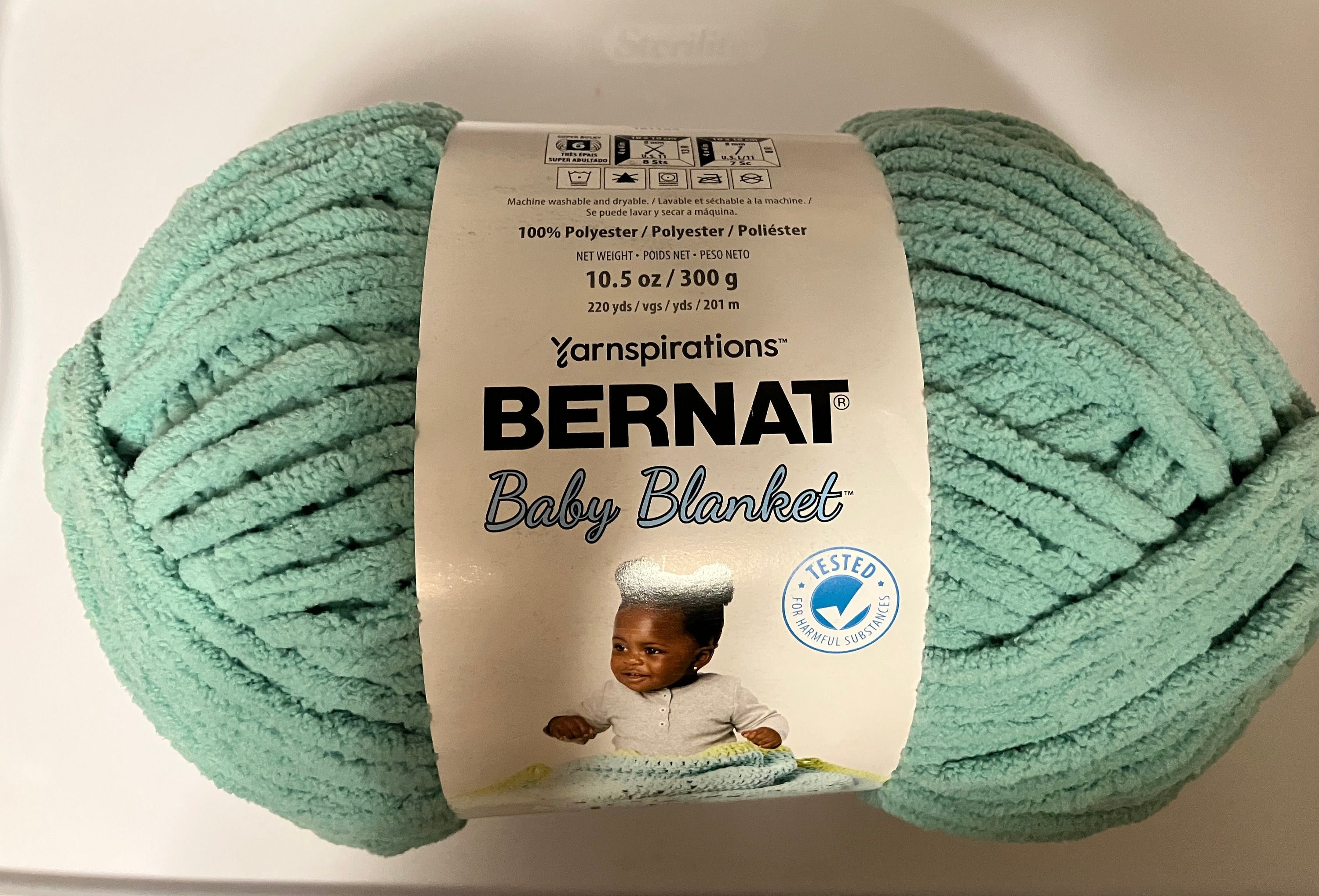 Bernat Baby Blanket Dappled Yarn - Misty Jungle Green