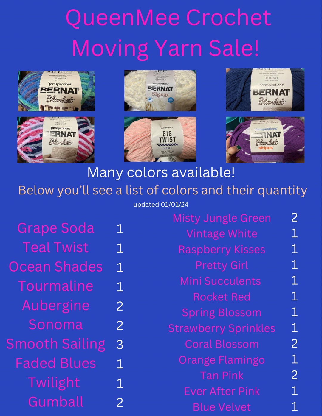 Baby Bernat Blanket Yarn Etsy