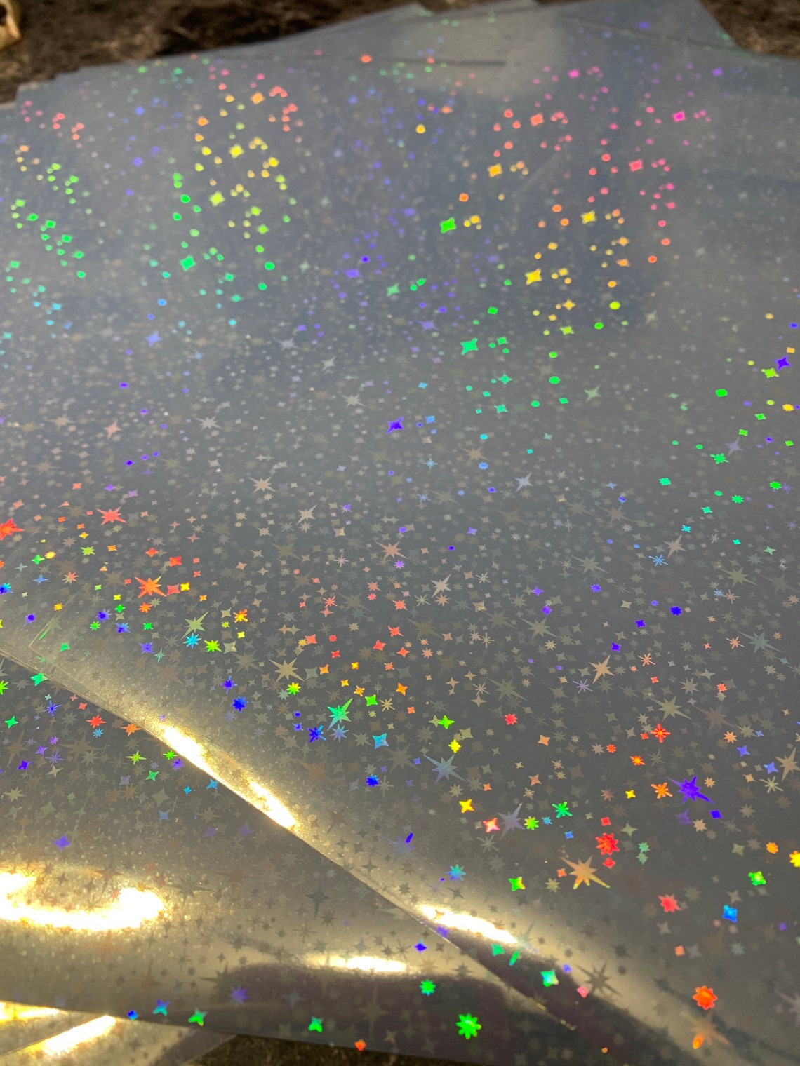sample holographic and clear printable vinyl sticker paper