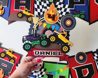 Monster Trucks Cake topper. Monster truck cake decoration. Off-road for birthday parties.