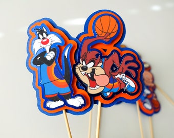 Space Jam: New Legacy Cupcake topper. Space Jam party Decorations, Space Jam Cake Topper. Party Supplies.
