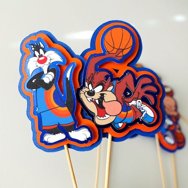 Space Jam: New Legacy Cupcake topper. Space Jam party Decorations, Space Jam Cake Topper. Party Supplies.