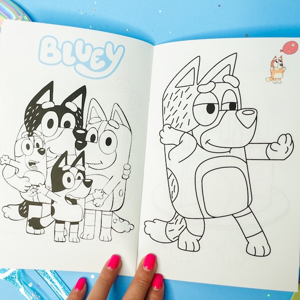 Coloring Book Bluey Birthday - Etsy