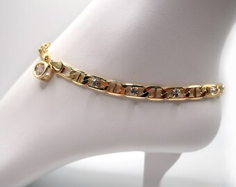 Catena Di Ancoraggio Mariner Riempita In Oro 18 Carati Da 6 - Foto 2