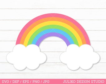 Download Rainbow Clouds Svg Etsy