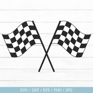 Checkered Racing Flag SVG, Race Flag Clipart png, Race Finish Line Flags, Racing Flag Cut File for Cricut & Silhouette, Digital Download