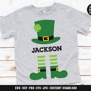 St Patricks svg, Leprechaun Hat SVG, Leprechaun Monogram frame SVG, Leprechaun cut file for Cricut and Silhouette, Shamrock SVG dxf png