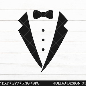 Smoking shirt SVG, Pak bruiloft SVG, Vlinderdas SVG, Gentleman roken jas svg, Smoking cut bestand voor Cameo en Cricut, afdrukken en knippen png dxf